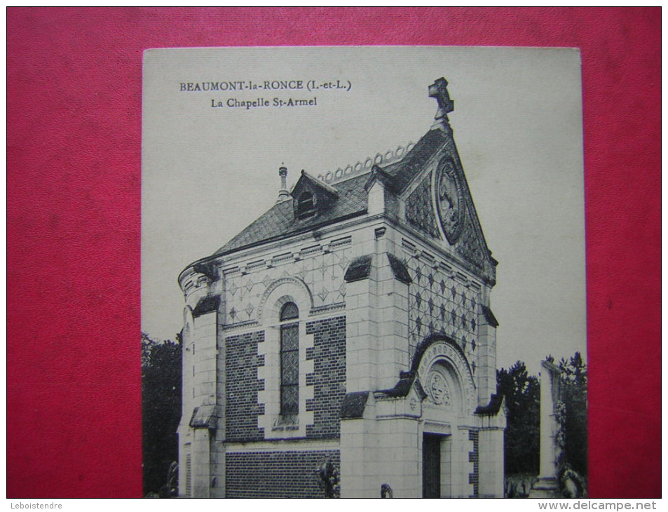 CPA  37  BEAUMONT LA RONCE  LA CHAPELLE ST ARMEL   VOYAGEE  TRES BON ETAT - Beaumont-la-Ronce