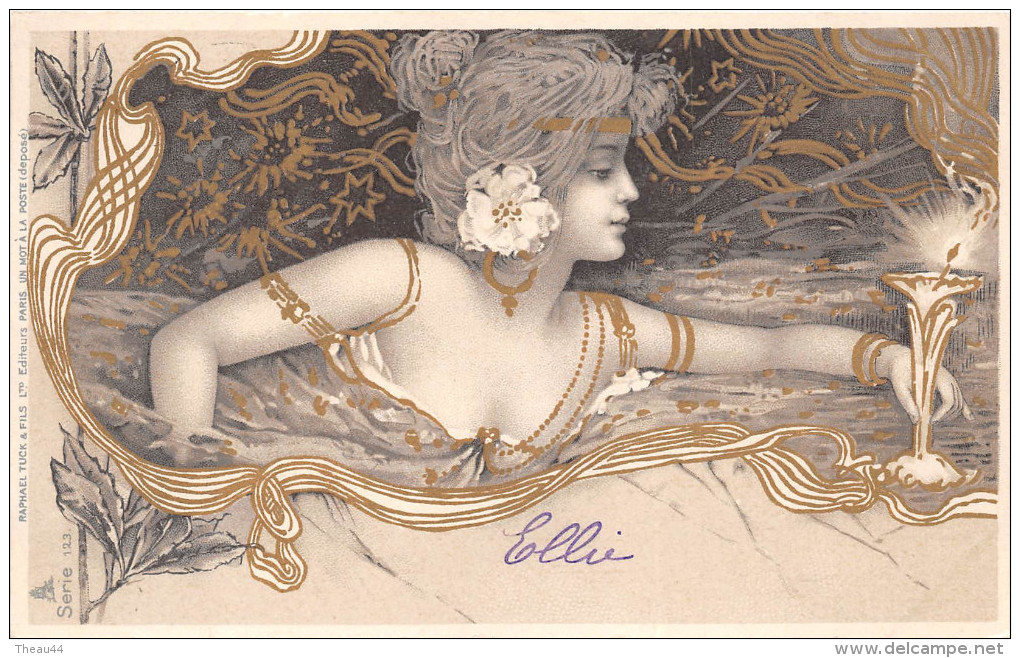 ¤¤  -   Carte D´Illustrateur  " Raphael KIRCHNER "  -   Art Nouveau  -  Femme    -  ¤¤ - Kirchner, Raphael