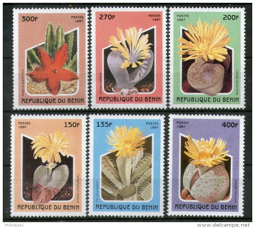 Benin 1997 Flowering Cactus Orchid Tree Plant Flora Sc 1001-6 MNH # 13197 - Cactusses