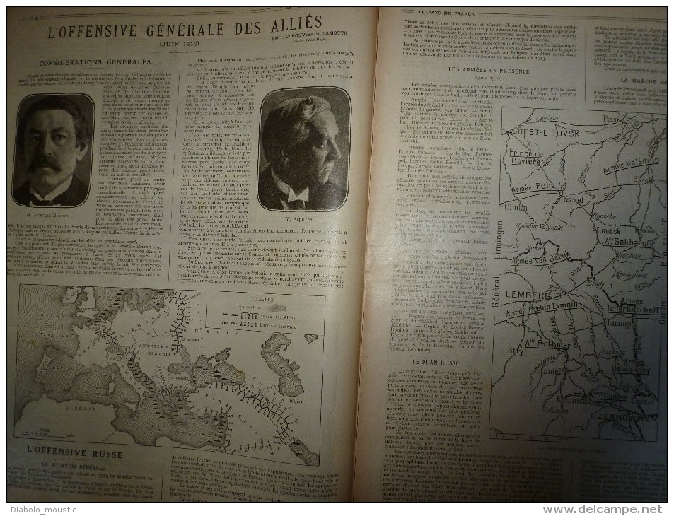 1916 LPDF: Thiaumont;Dompierre;Curlu ;Suplice Du Poteau; ITALIENS;RUSSES;Galiko;GRECE (Poros-le-Haut);Prince De MONACO - Français