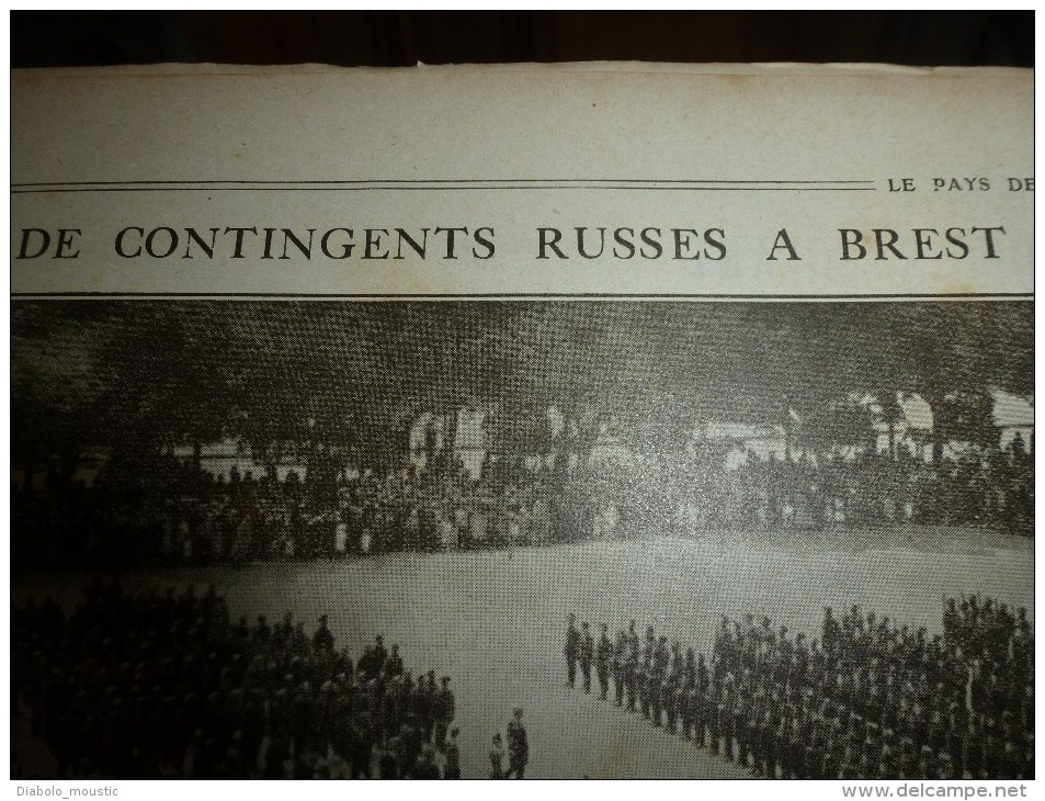 1916 LPDF: Belgique;FLEURY;Chemin de fer sur le front;Guynemer;ROYAL IRISH REGIMENT; Chat-a-neuf-queues; Russes à BREST