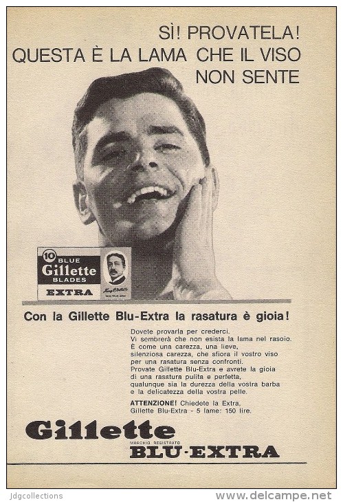 # GILLETTE BLADES 1950s Advert Pubblicità Publicitè Reklame Lamette Rasoio Lames Rasoir Cuchillas Klingen - Razor Blades