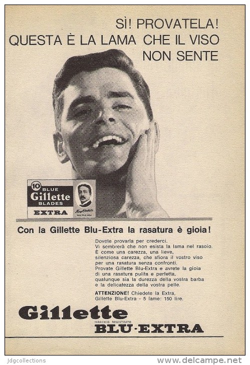 # GILLETTE BLADES 1950s Advert Pubblicità Publicitè Reklame Lamette Rasoio Lames Rasoir Cuchillas Klingen - Lames De Rasoir