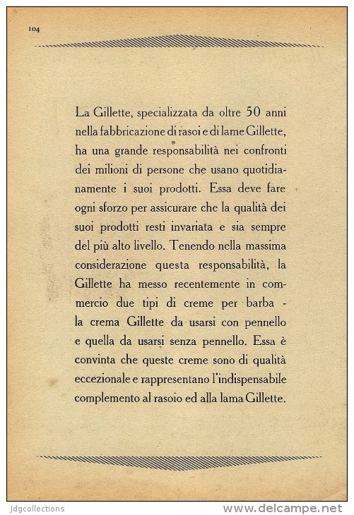 # GILLETTE BLADES 1950s Advert Pubblicità Publicitè Reklame Lamette Rasoio Lames Rasoir Cuchillas Klingen - Razor Blades