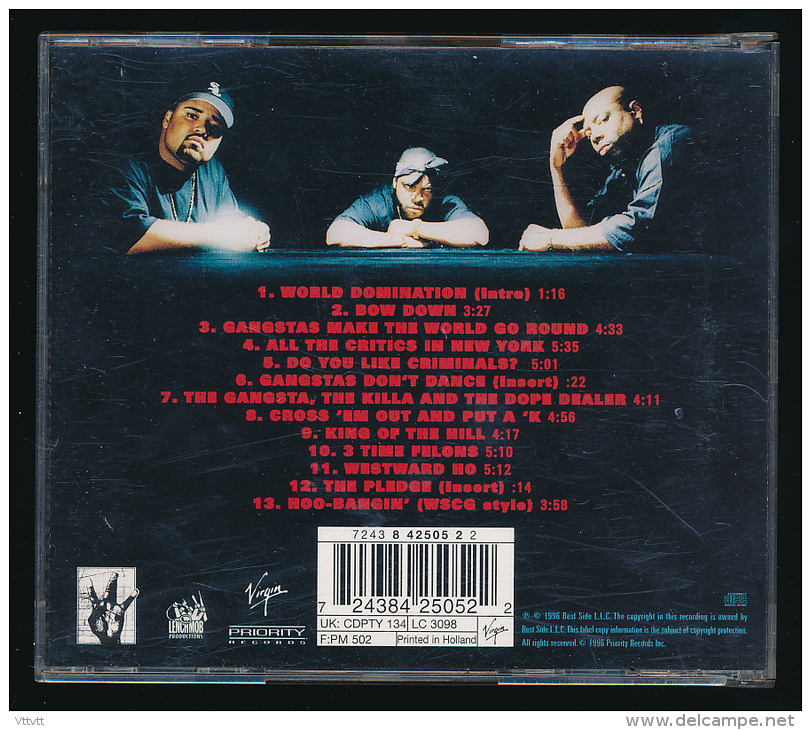 Rap, Hip Hop : WESTSIDE CONNECTION "Bow Down" (1996) 13 Titres, Virgin - Rap & Hip Hop