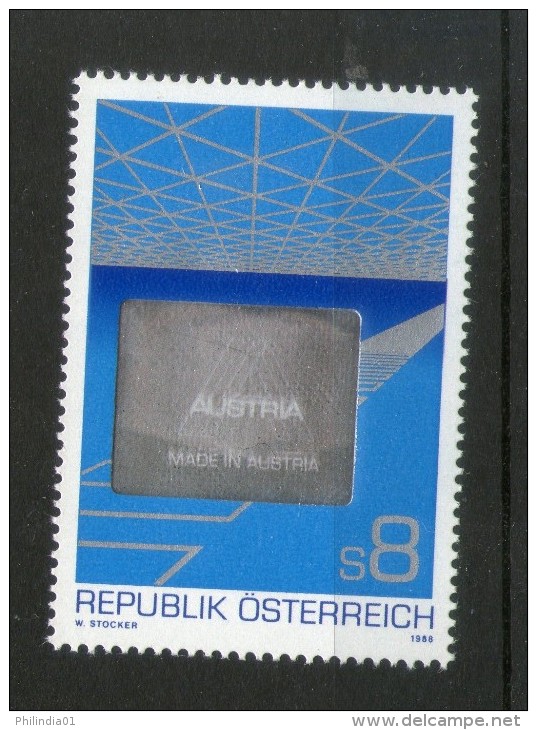 Austria 1988 Exports Hologram Exotic Stamp Sc 1441 MNH # 4070 - Holograms