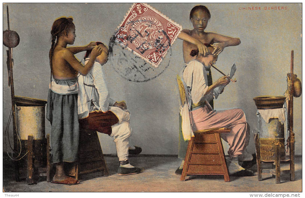 ¤¤  -   CHINE   -   Chinese Barbers   -   Barbiers, Coiffeurs  -  Oblitération   -  ¤¤ - Chine