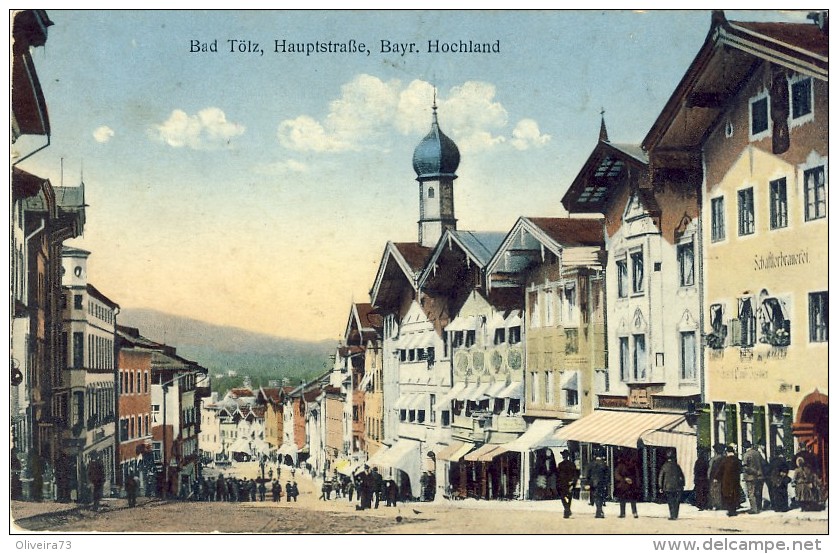 BAD TÖLZ. HauptstraBe, Bayr. Hochland - 2 Scans. - Bad Toelz