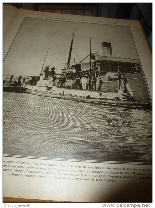 1916 LPDF:Tommies;Fleury;Souvi lle;U-35 à CARTHAGENE;Tilloloy;Frise ;Les tirailleurs sénégalais arrivent; les BAG-PIPERS