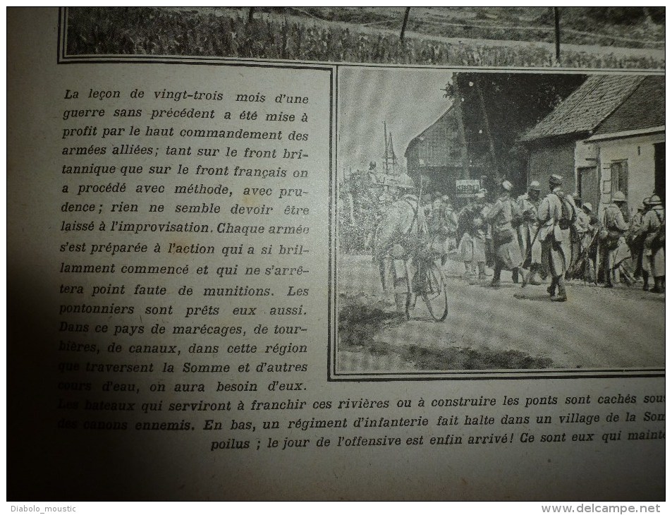 1916 LPDF:Tommies;Fleury;Souvi lle;U-35 à CARTHAGENE;Tilloloy;Frise ;Les tirailleurs sénégalais arrivent; les BAG-PIPERS