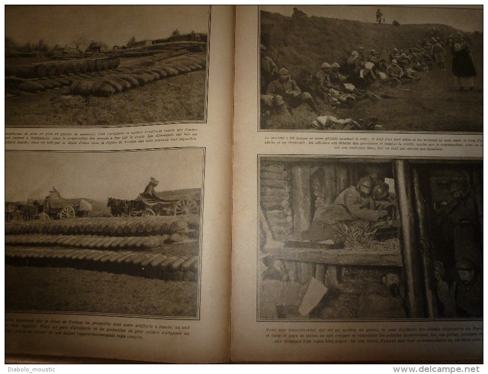 1916 LPDF:Verdun;Montfaucon;Ba Taille Navale(Queen Mary,Kaiser;Frauenlob,Inv Incible,Hampshire);KITCHN ER;Chizzola;CONGO - Français