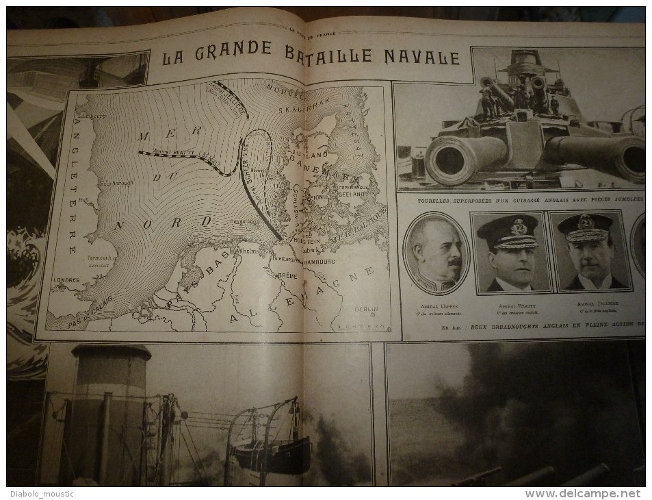 1916 LPDF:Verdun;Montfaucon;Ba taille navale(Queen Mary,Kaiser;Frauenlob,Inv incible,Hampshire);KITCHN ER;Chizzola;CONGO