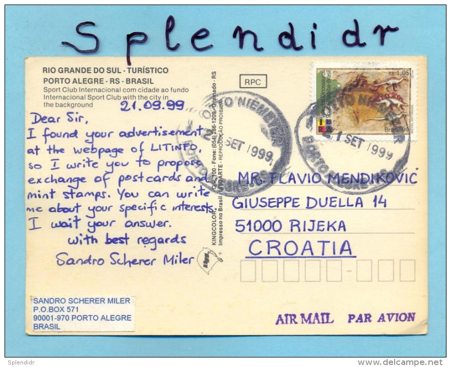 BRASIL-BRASILE-PORTO ALEGRE-1999-used - Gebraucht