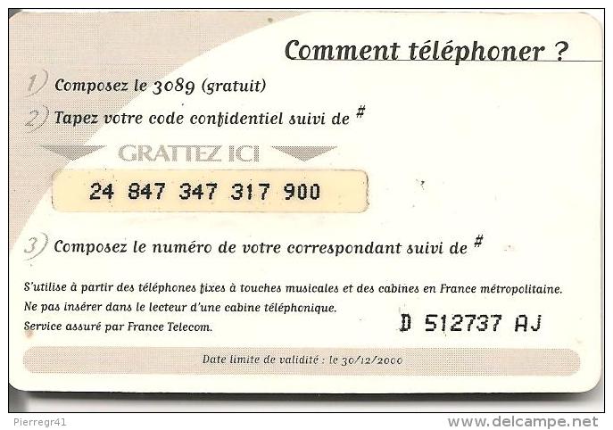 TICKET TELEPHONE-TICKET PR 49-LAVANDE 1-Recto-100F=15.24€-  N°--N° LOT-1 Lettre 6 Chiffres 2Lettres GRATTE-TBE- - FT Tickets