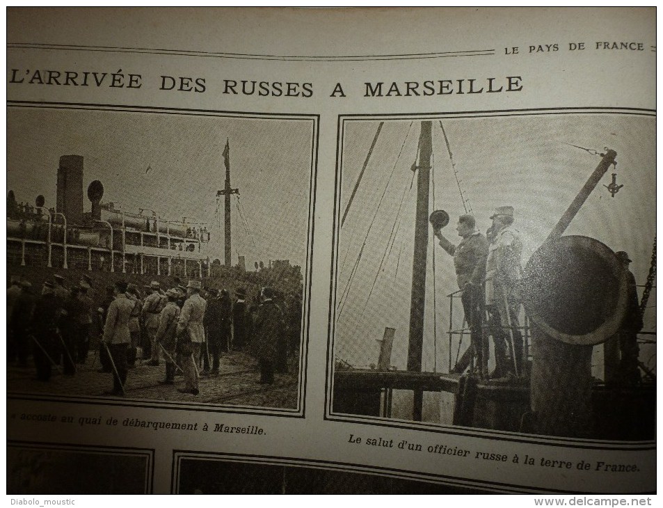 1916 LPDF:Russes à Marseille Au Camp Mirabeau;Guerrier Herreros;Avocourt;Bronzes Allemands;LOWESTOFT;Hopit Al Canadien - French