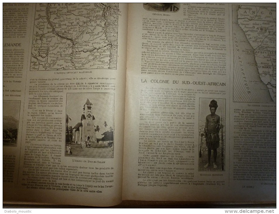 1916 LPDF:Russes à Marseille au camp Mirabeau;Guerrier Herreros;Avocourt;Bronzes allemands;LOWESTOFT;Hopit al canadien