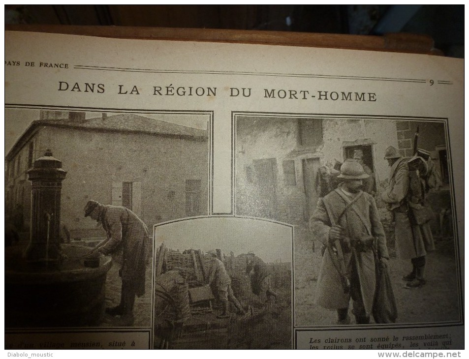 1916 LPDF:Russes à Marseille au camp Mirabeau;Guerrier Herreros;Avocourt;Bronzes allemands;LOWESTOFT;Hopit al canadien