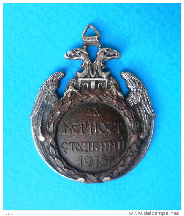 ALBANIAN COMMEMORATIVE MEDAL - Kingdom Of Yugoslavia Vintage Medal * Serbia Albanska Spomenica Albania Medaille Medaglia - 1914-18