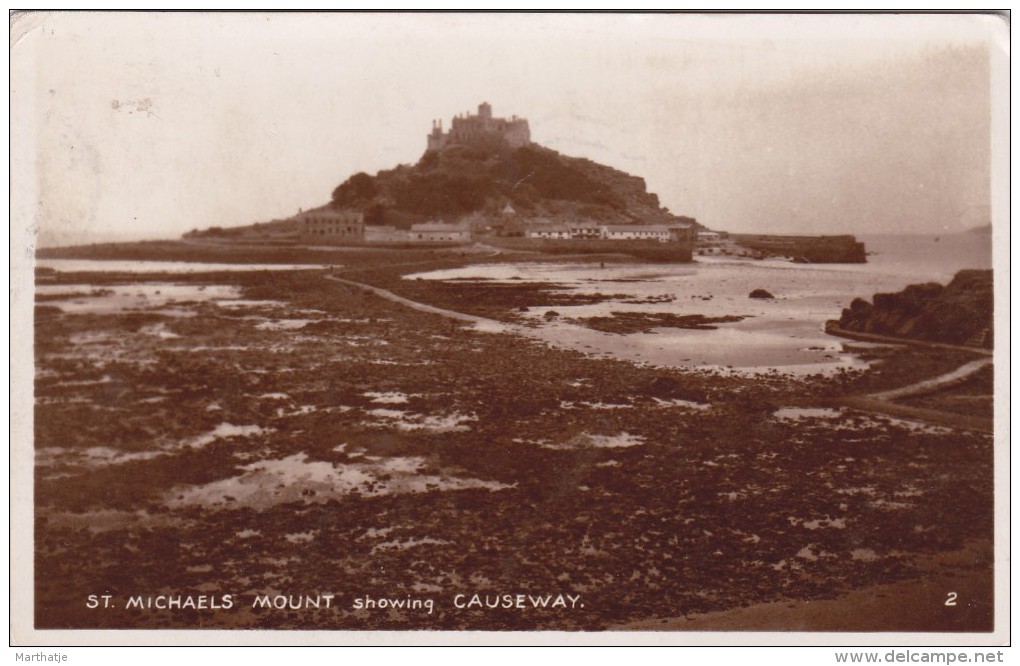 St. Michaels Mount Showing CAUSEWAY. - Scilly Isles