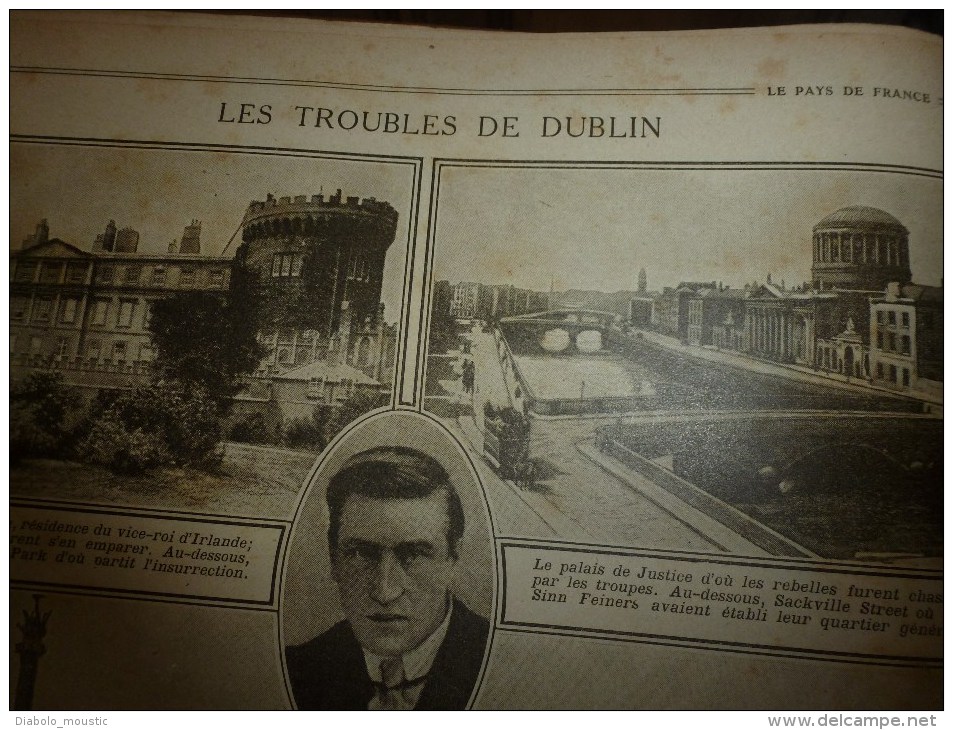 1916 LPDF:Attiche-le-Hamel;Troubles DUBLIN (Sinn Feiners);Cameroun;Belgiqu e;Soldats-cyclistes;Kut-e l-Amara;Bassorah..