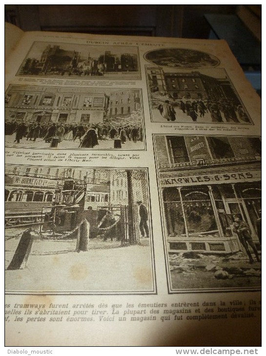 1916 LPDF:Attiche-le-Hamel;Troubles DUBLIN (Sinn Feiners);Cameroun;Belgiqu e;Soldats-cyclistes;Kut-e l-Amara;Bassorah..