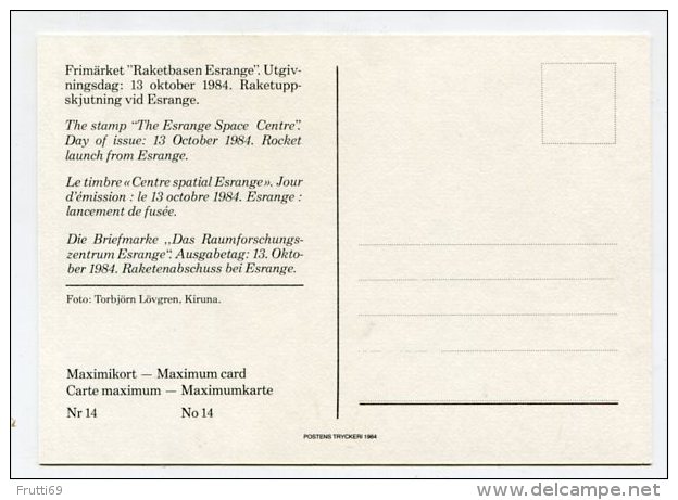 SWEDEN - AK205881 MC No.14 The Esrange Space Centre - Cartoline Maximum