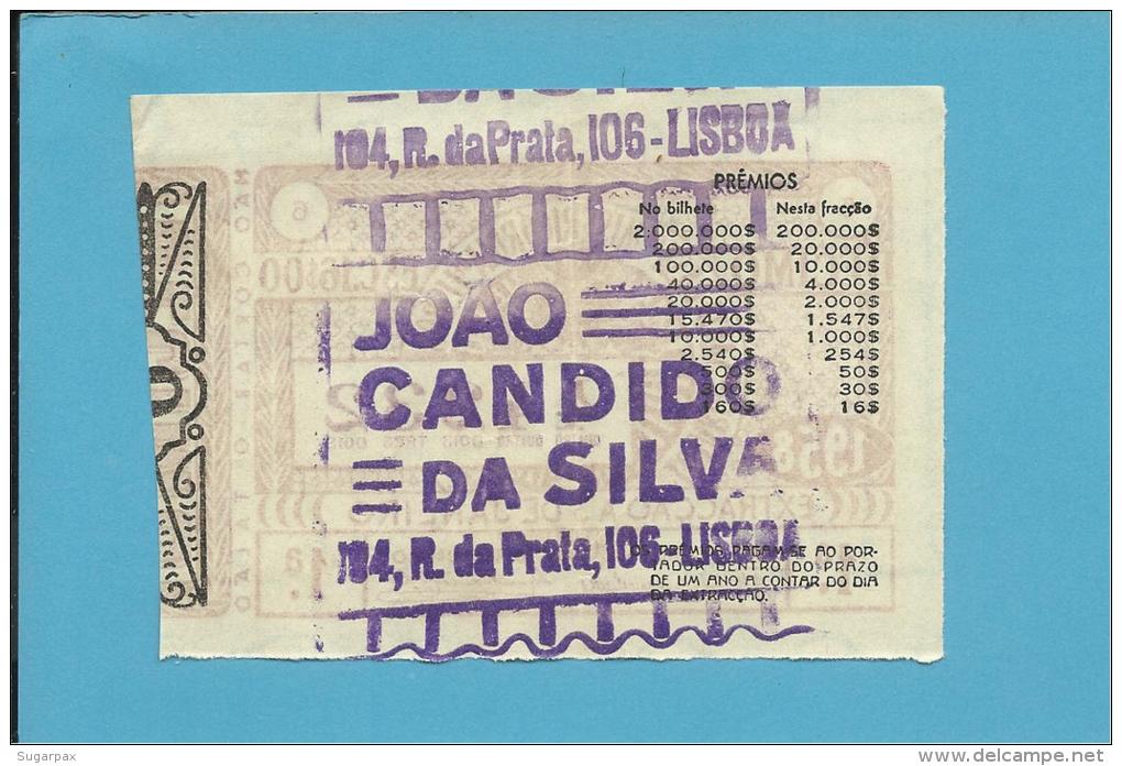 LOTARIA - 03.01.1958 - DÉCIMO - Portugal - 2 Scans E Description - Lottery Tickets