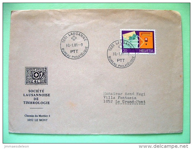 Switzerland 1981 Cover Sent Locally - Letter Box - Covers & Documents