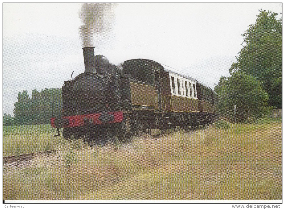 CF 285  Train Locomotive Gare :  Machine 030 T5 Fives Lille De 1910 Dans La Campagne De Champigny/veude - Champigny-sur-Veude