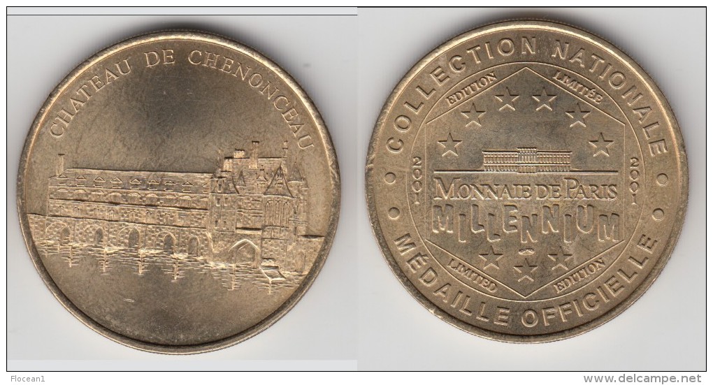 **** 37 - CHATEAU DE CHENONCEAU 2001 - MONNAIE DE PARIS **** EN ACHAT IMMEDIAT !!! - 2001