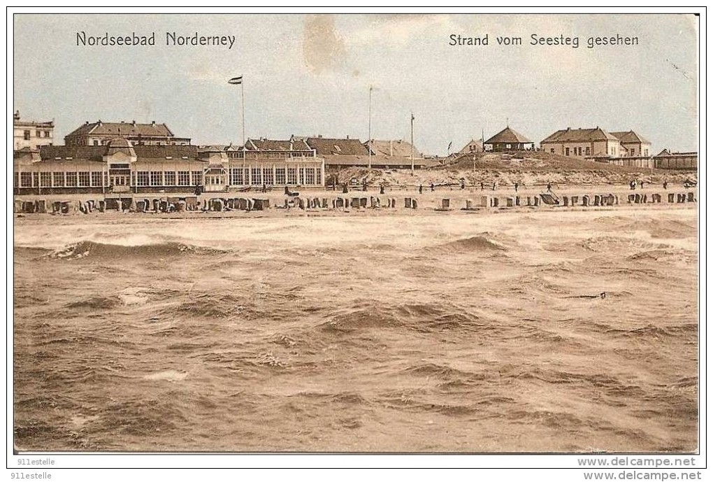 Allemagne,   NORDSEEBAD , NORDERNEY  -   Strand Vom Seeteg Gesehen - Norderney