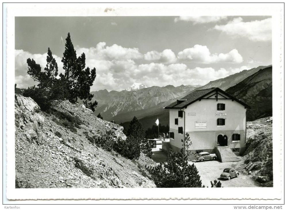 Süsom Give. Tschiers, Hotel, Ofenpasshöhe, Bündner-Spezialitäten,Pass Dal Fuorm, Oldtimer, Grass, Zernez - Zernez