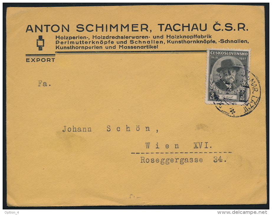 Czechoslovakia CSSR Business Mail Cover Knopffabrik - Briefe U. Dokumente