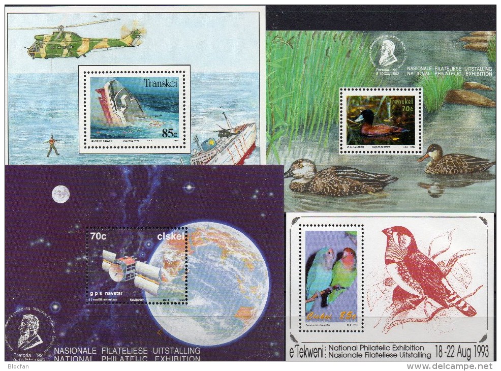 Cloete Klassik Roman Wetterleuchten In Südafrika+Block 7,8,9+12 ** 40€ Bloc Philatelic Ms Ship Sheet Bf South Africa RSA - Duitse Auteurs