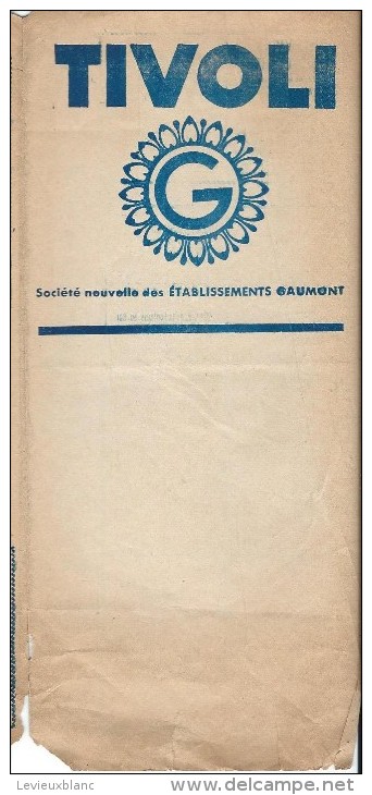 Cinéma/ Tivoli/SNE Gaumont/"Police Frontiére"/Geoges O'Brien /"L'Esclave Blanche"/Viviane Romance//1939    CIN18 - Programmes