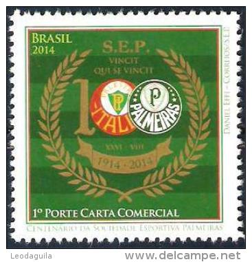 BRAZIL 2014  -  CENTENNIAL OF THE PALMEIRAS SPORTS  CLUB  - FOOTBALL , SOCCER -  MINT - Beroemde Teams