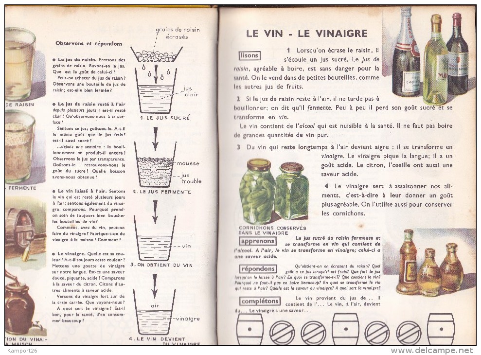 1954 LES LECONS DE CHOSES A. Gordier AU COURS ELEMENTAIRE 10 Et 9 Lycées - 6-12 Ans