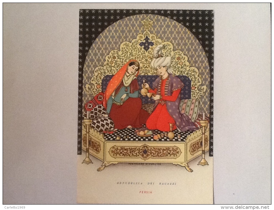 V40835 IRAN PERSIA COSTUMI TIPICI ILLUSTRATA VESVOLODE NICOULINE REPUBBLICA DEI RAGAZZI NOZZE MATRIMONIO - Iran