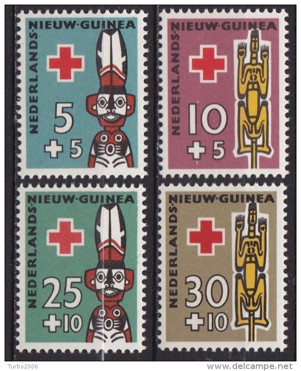 1958 NNG Rode Kruis Zegels Postfrisse Serie NVPH 49 / 52 - Nederlands Nieuw-Guinea