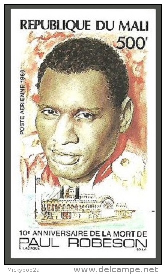 MALI 1986 FILMS CINEMA MUSIC SHOWBOAT PAUL ROBESON SHIPS IMPERF MNH - Mali (1959-...)