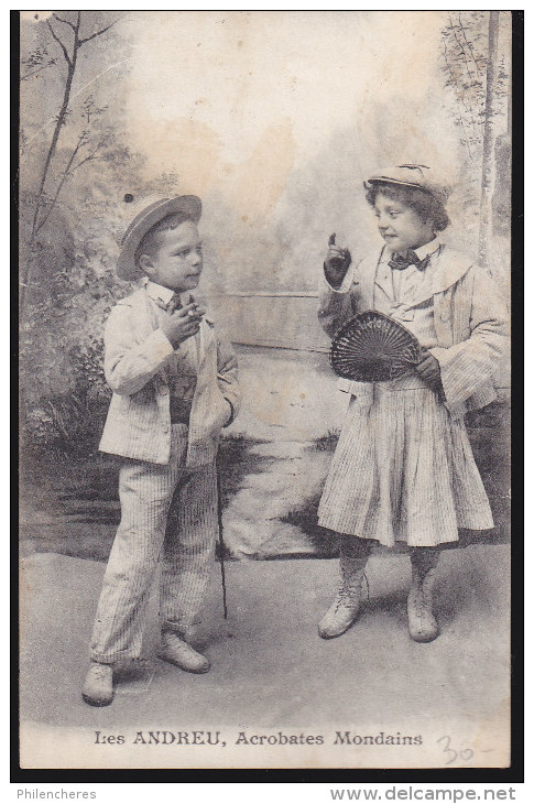 CPA - (Spectacle) Les Andreu , Acrobates Mondains (beaulieu) (fumeurs) - Künstler