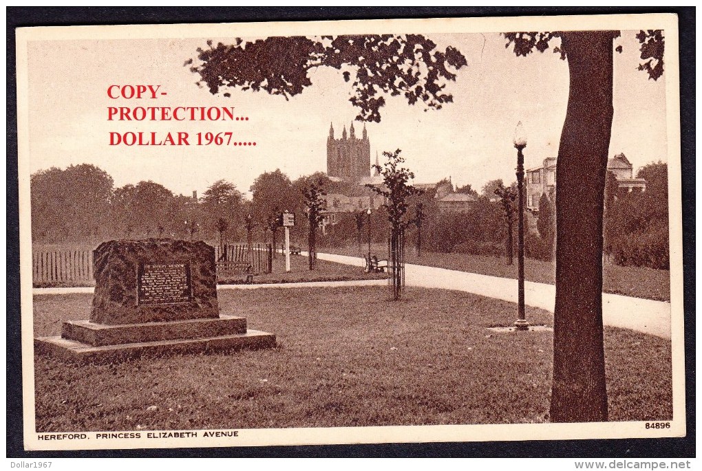 HEREFORD  - Princess Elizabeht Avenue  + 1950  -   NOT Used -  See The Scans For Condition. ( Originalscan !!! ) - Herefordshire