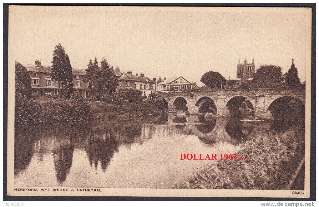 HEREFORD  - Wye Bridge & Cathedral   + 1950  -   NOT Used -  See The Scans For Condition. ( Originalscan !!! ) - Herefordshire