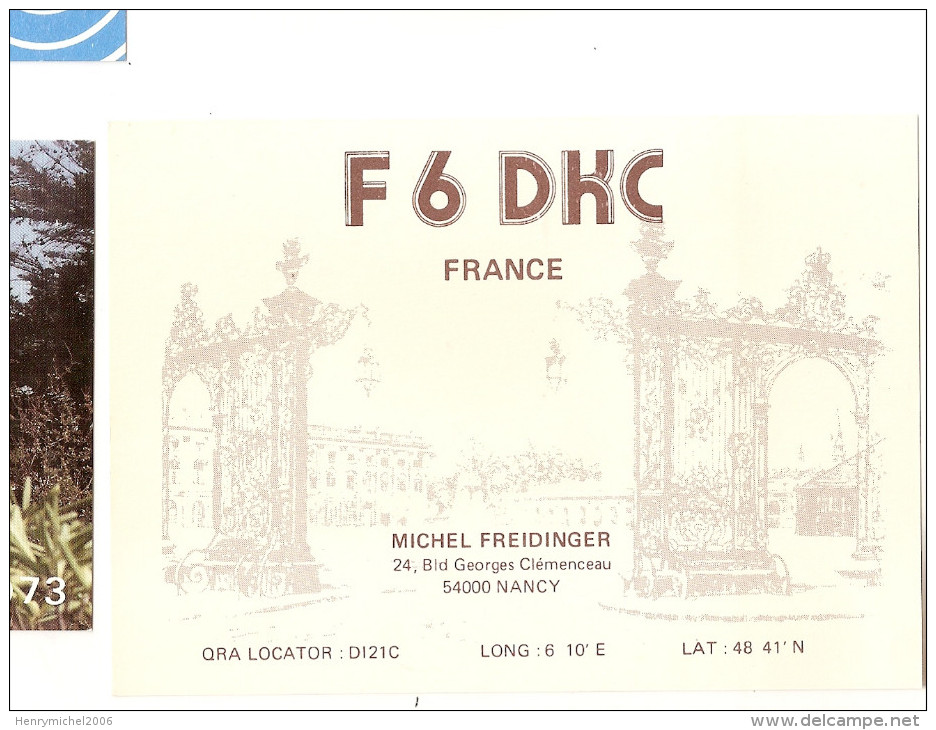 Carte Radio Qsl - Nancy - 54 - 24 Bld Georges Clémenceau - 1989 - Amateurfunk