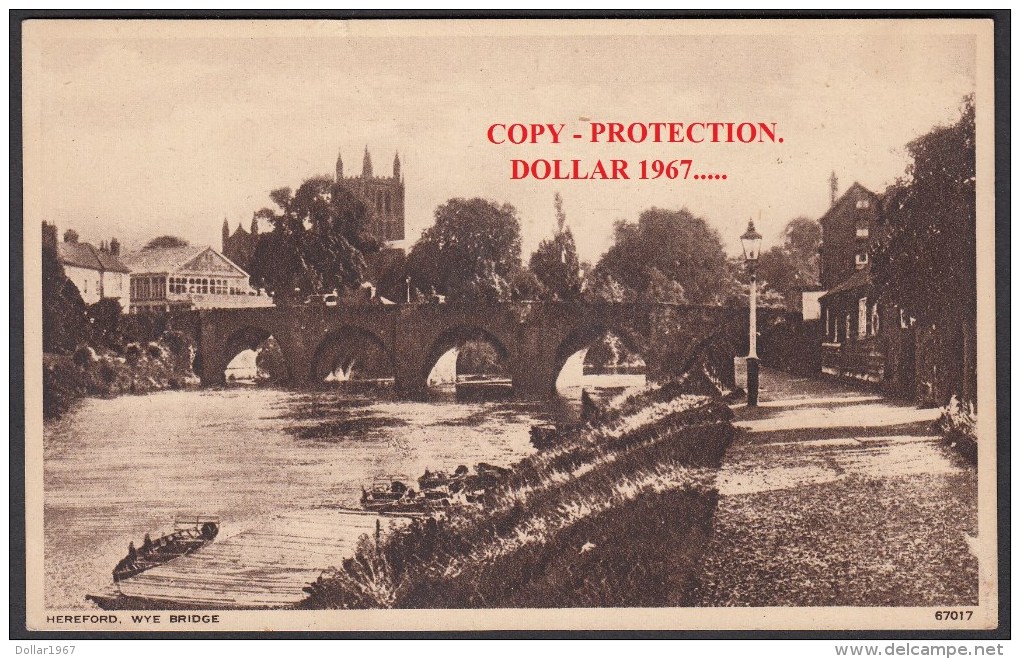HEREFORD  - The Why Bridge .  + 1950  -   NOT Used -  See The Scans For Condition. ( Originalscan !!! ) - Herefordshire