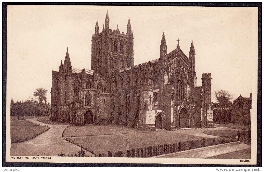 HEREFORD  - The Cathedral. .  + 1950  -   NOT Used -  See The Scans For Condition. ( Originalscan !!! ) - Herefordshire