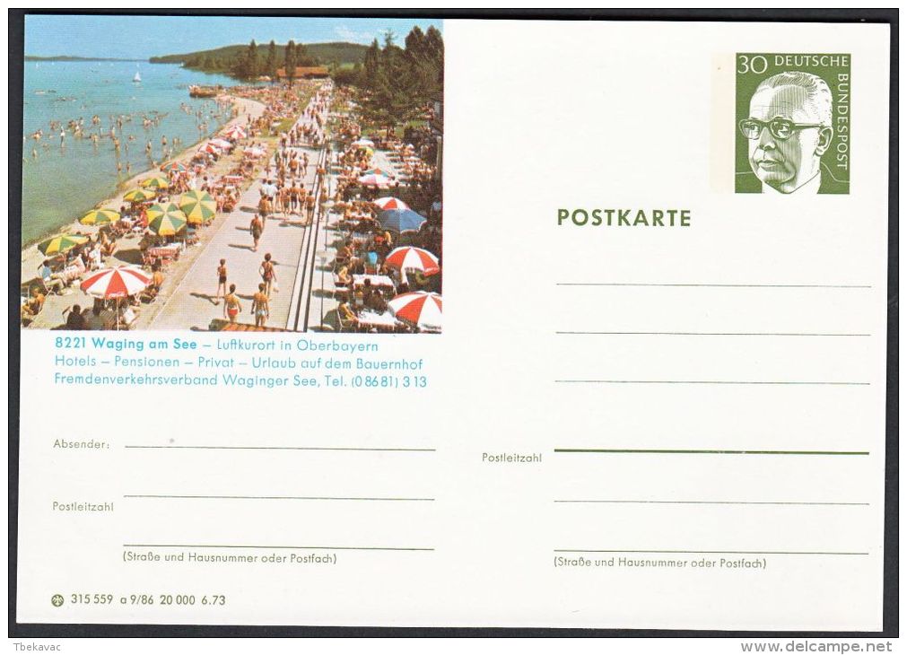 Germany 1973, Illustrated Postal Stationery "Waging", Ref.bbzg - Geïllustreerde Postkaarten - Ongebruikt