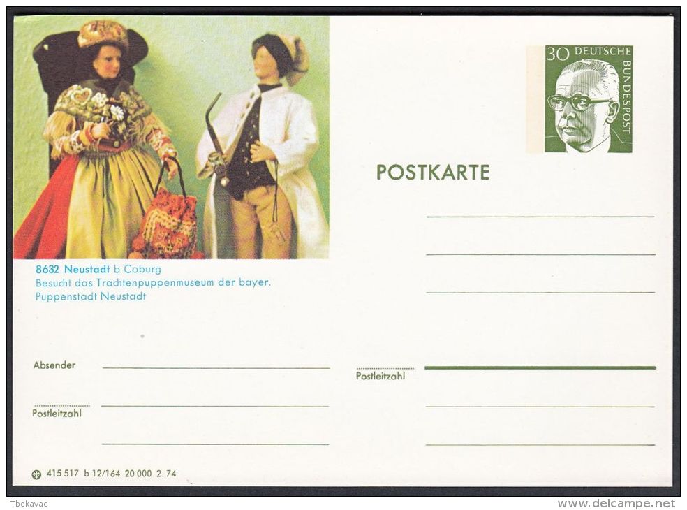 Germany 1974, Illustrated Postal Stationery "Neustadt", Ref.bbzg - Cartoline Illustrate - Nuovi