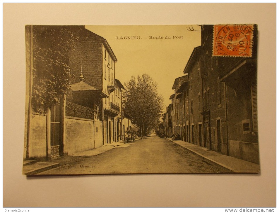 Carte Postale - LAGNIEU (01) - Route Du Port (123/430) - Non Classés