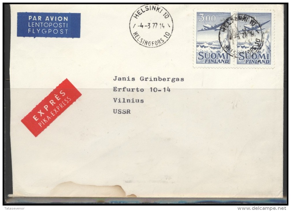 FINLAND Brief Postal History Cover  FI 043 Aviation Airplane Air Mail - Storia Postale